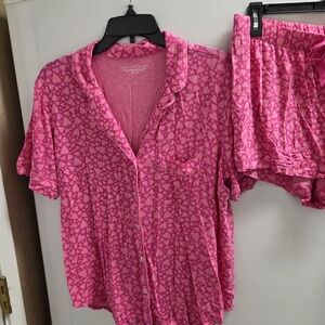 Victoria's Secret Pink Heart Pajama Set